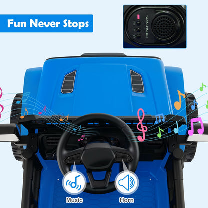 12V kids ride-on truck by GBruno Store featuring a bright red electric vehicle with realistic truck design and safety features.