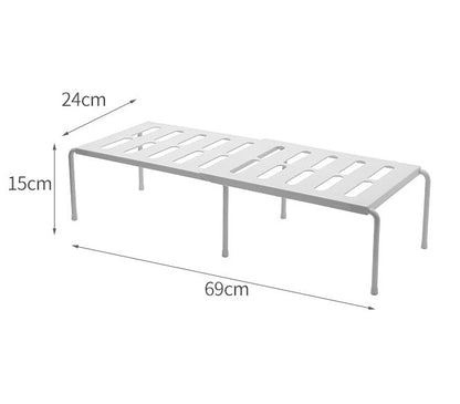 Telescopic kitchen rack for organizing kitchen supplies, adjustable design with multiple storage shelves