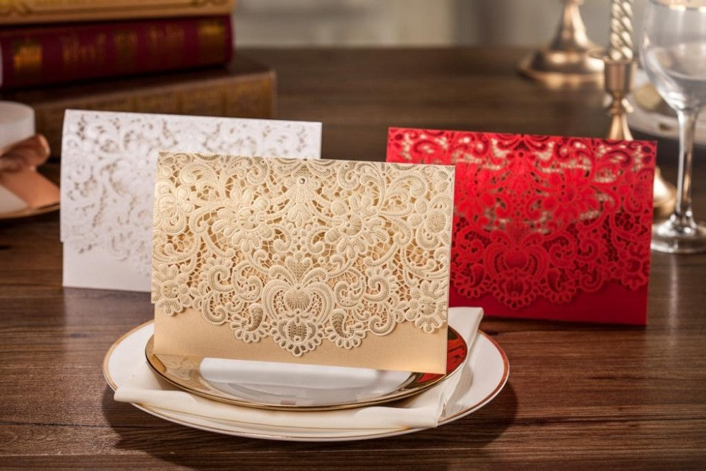 Personalized custom invitation card, Type 7 design shown front-facing