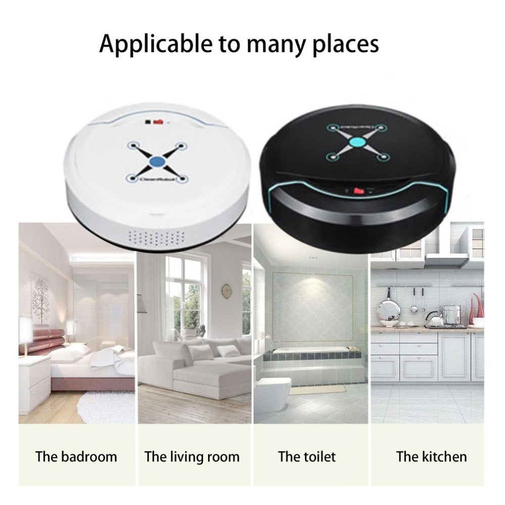 Smart robot vacuum cleaner by My Store, shown in a sleek round design