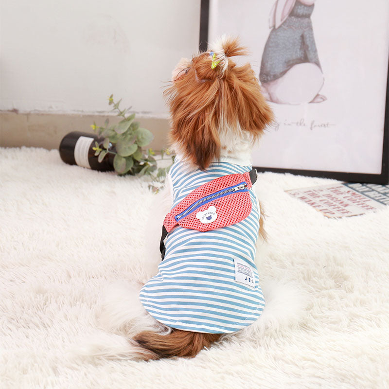 Small pet dog backpack vest, S-XXXL, adjustable straps and lightweight design