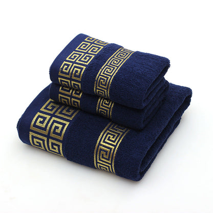Three-piece towels gift box set by My Store, featuring neatly folded towels in a presentation box