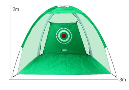 Golf practice net tent hitting cage with mesh enclosure for outdoor garden grassland training