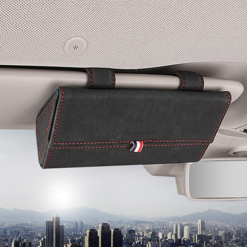 Car glasses storage box by My Store, compact holder for vehicle sunglasses and eyewear
