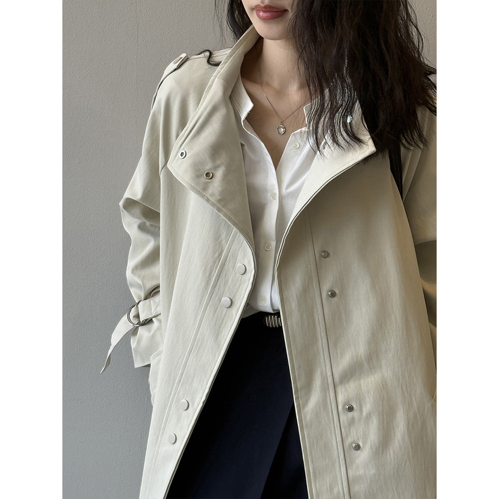 Temperament Commute Trench Coat For Women Autumn