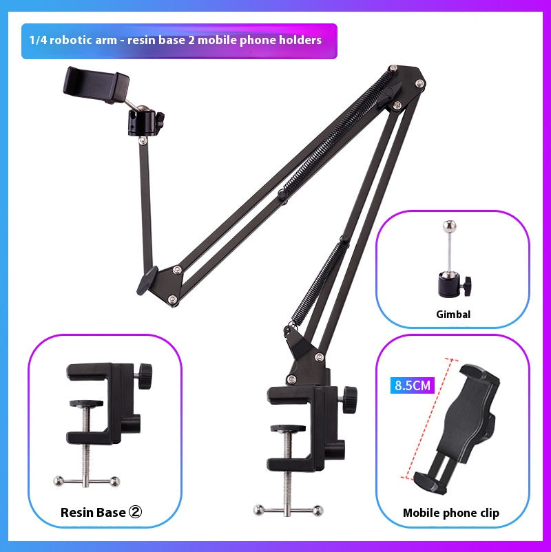 Desktop Lazy Bracket, Tablet Cantilever Support Frame, Live Streaming And Drama-watching Artifact, Foldable Metal Cantilever Bracket