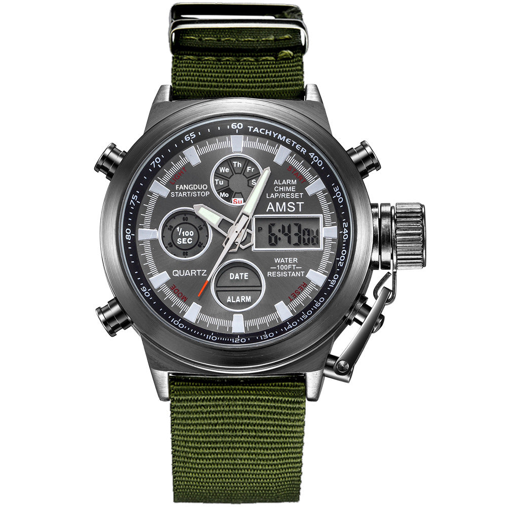 Retro minimalist stylish business casual sports men's electronic watch.