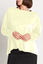 Pima Cotton Tucked Luxury Boxy Tee - Citron