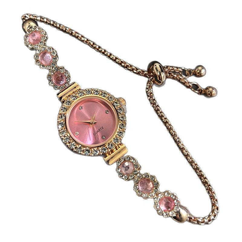 Fashionable quartz watch with pull-out diamond detail, My Store brand