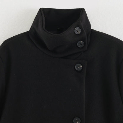 Womens Loose-fitting Stand-collar Thick Woolen Short Coat