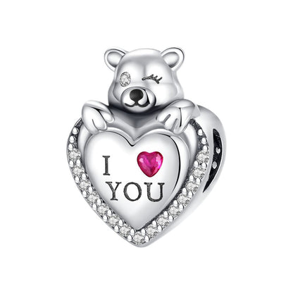 Silver-plated beaded pendant bracelet DIY accessory loose beads by My Store