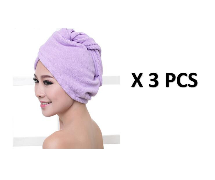 Women's hair dryer cap, absorbent dry hair towel in a soft wrap design