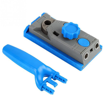 Woodworking inclined hole locator jig for precise angled drilling setup