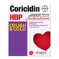 Coricidin® HBP 30 mg - 4 mg Cough & Cold Tablet, 16 EA