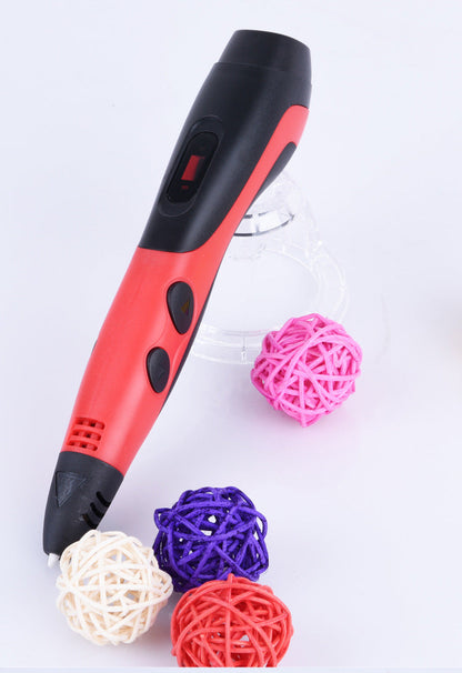 Six generations of 3D printing pens displayed together
