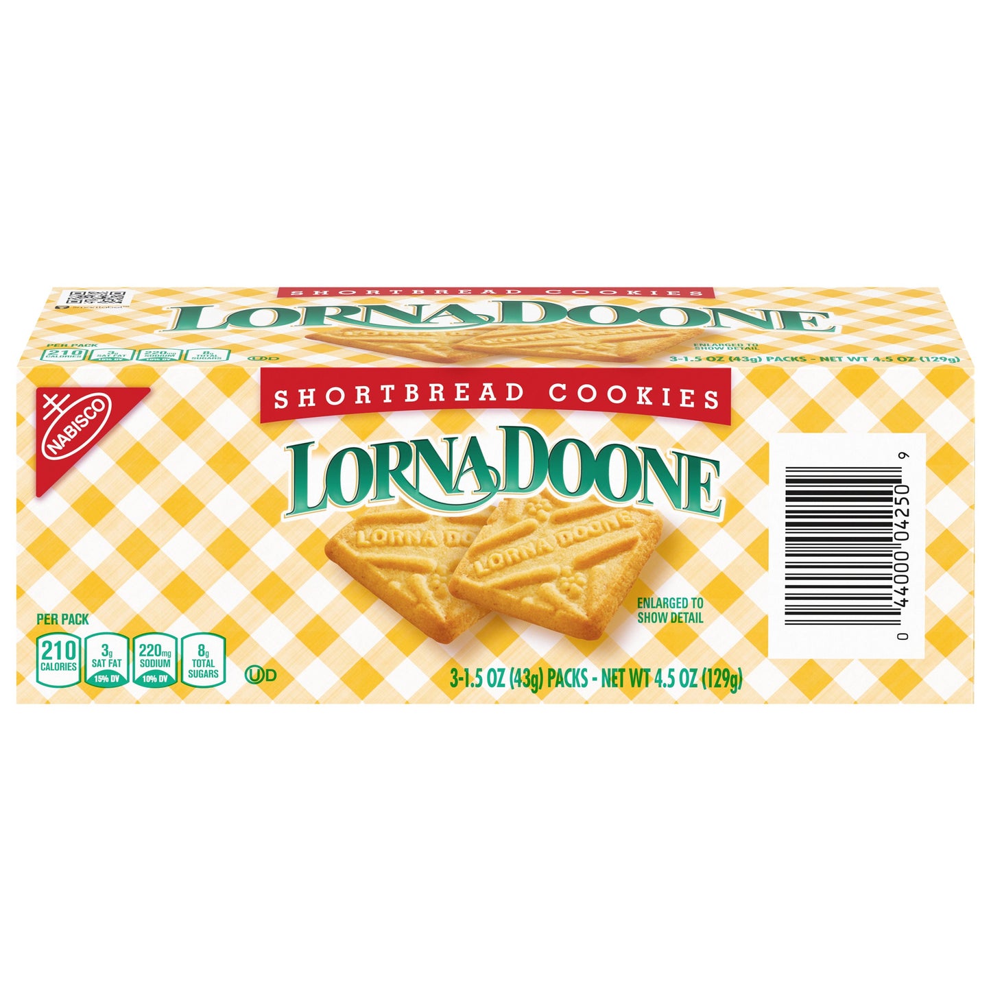 Nabisco Lorna Doone Convenience Pack Cookies, Shortbread, 1.5 X 3 Per Box 4.5 Ounce