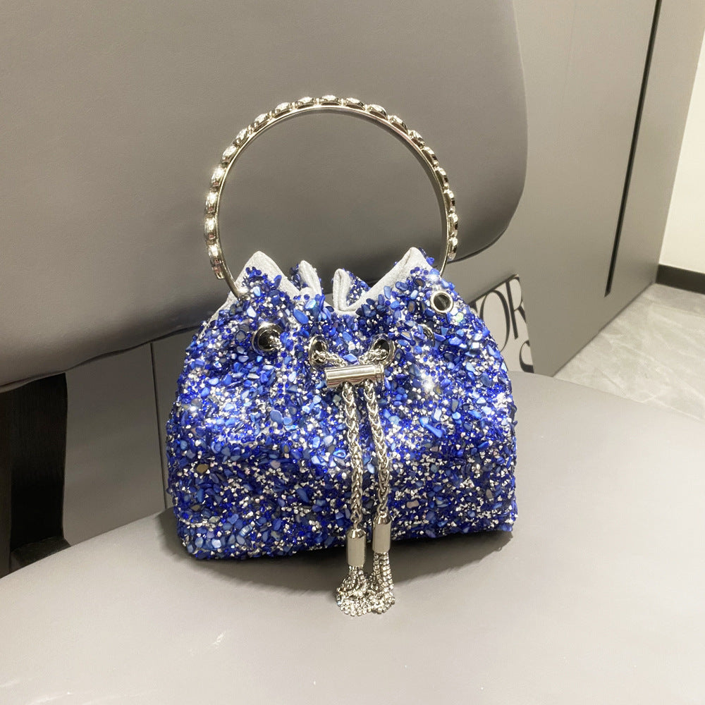 Luxury Designer Women's Handbag with Colorful Stones
