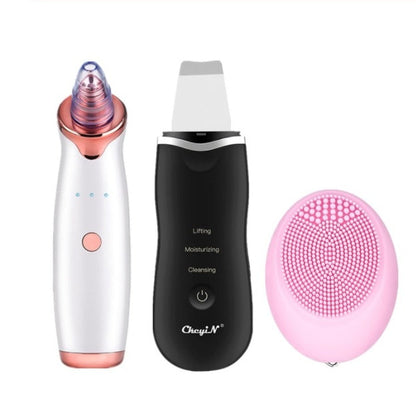 Blackhead suction remover with electric liposuction design for facial skincare