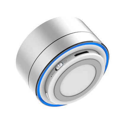 Mini wireless Bluetooth speaker by My Store on a plain background
