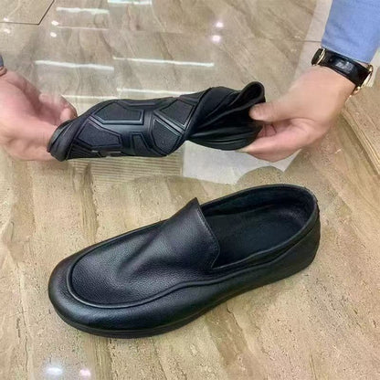 Soft-upper casual men's leather shoes in a new summer style