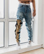 BackupMyFilesNow Rugged Artisan Jeans showing durable denim fabric, classic fit, and detailed stitching for rugged style.