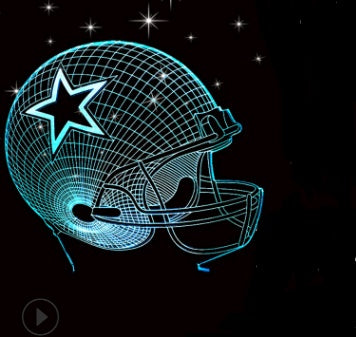 3D owl LED night light table lamp with color-changing touch control
