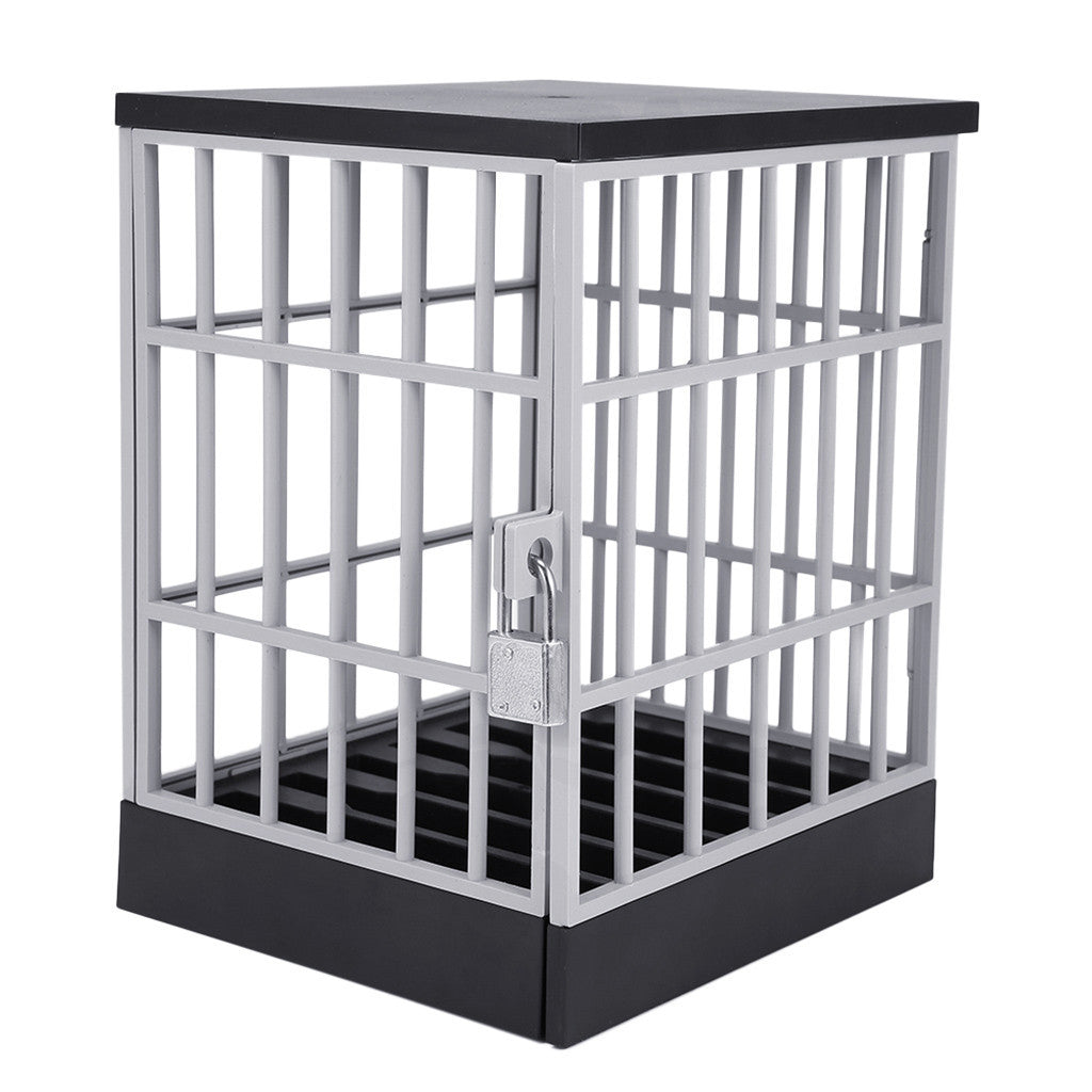 Phone storage cage by My Store, black metal cell phone organizer with individual compartments