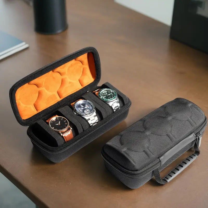 Smart watch storage box with multiple card slots, compact organizer design