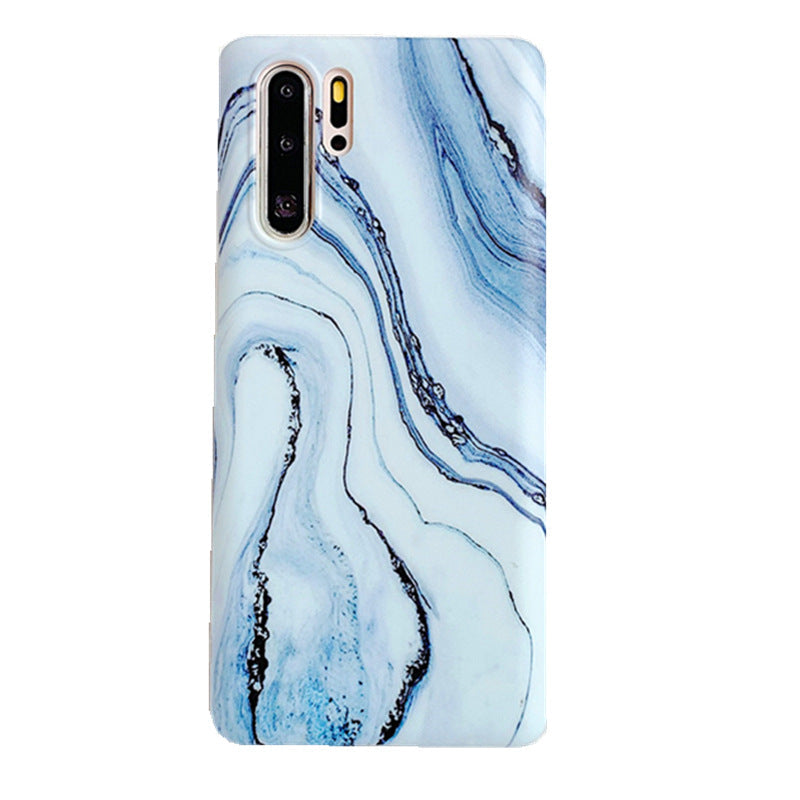 Marble phone case with elegant veined pattern in a slim protective design