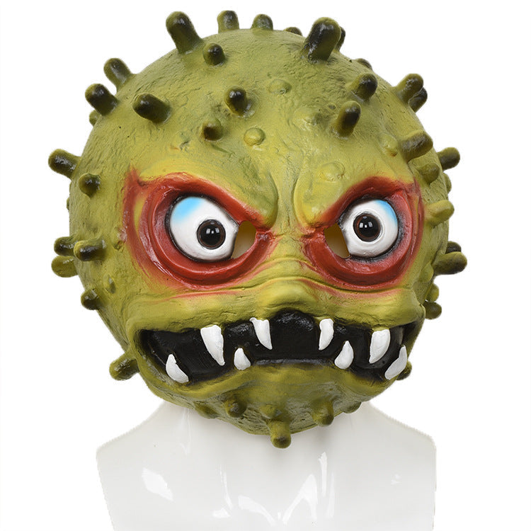 Halloween virus latex headgear mask with grotesque virus-inspired design