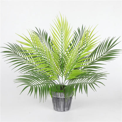 Artificial palm tree leaf green plastic plant simulation decor