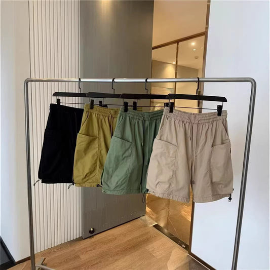 Japanese-style men's outdoor work shorts, thin quick-drying summer design in a practical casual style