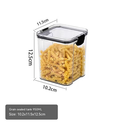 Transparent stackable food grade grain storage can with sealed lid for refrigerator preservation by My Store
