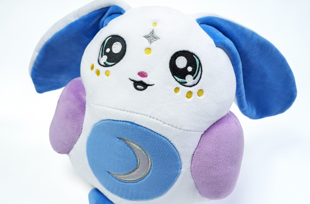 Moon Pals 1.5lb Squish Plush Marshmallow toy with soft, fluffy texture and cute marshmallow design.