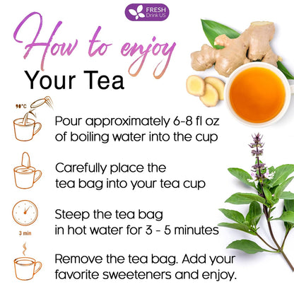 Premium Ginger Tulsi Tea Bags