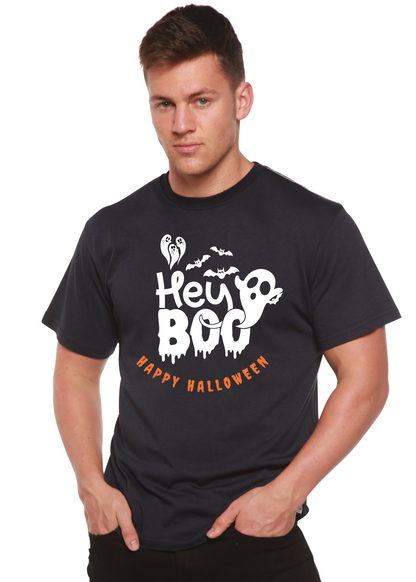 Men's printed graphic T-shirt from Spun Bamboo, made of bamboo viscose and organic cotton, featuring a stylish design.