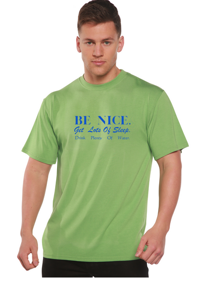Men's Spun Bamboo graphic t-shirt made from bamboo viscose and organic cotton, featuring a printed design on short sleeves.