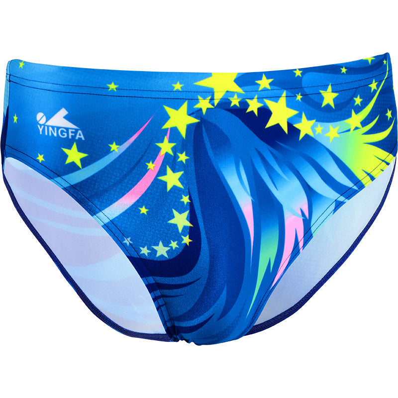 Professional racing training triangular swimming trunks in a streamlined design