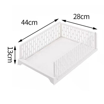 Layered partition wardrobe storage box for organizing clothes and accessories