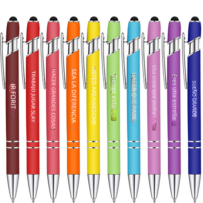 Funny Pen Set - 10 Metal Click Ballpoint Pens