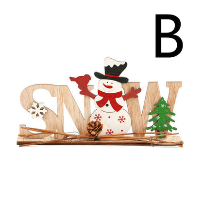 Christmas decorations wooden pendant with festive holiday design and hanging loop