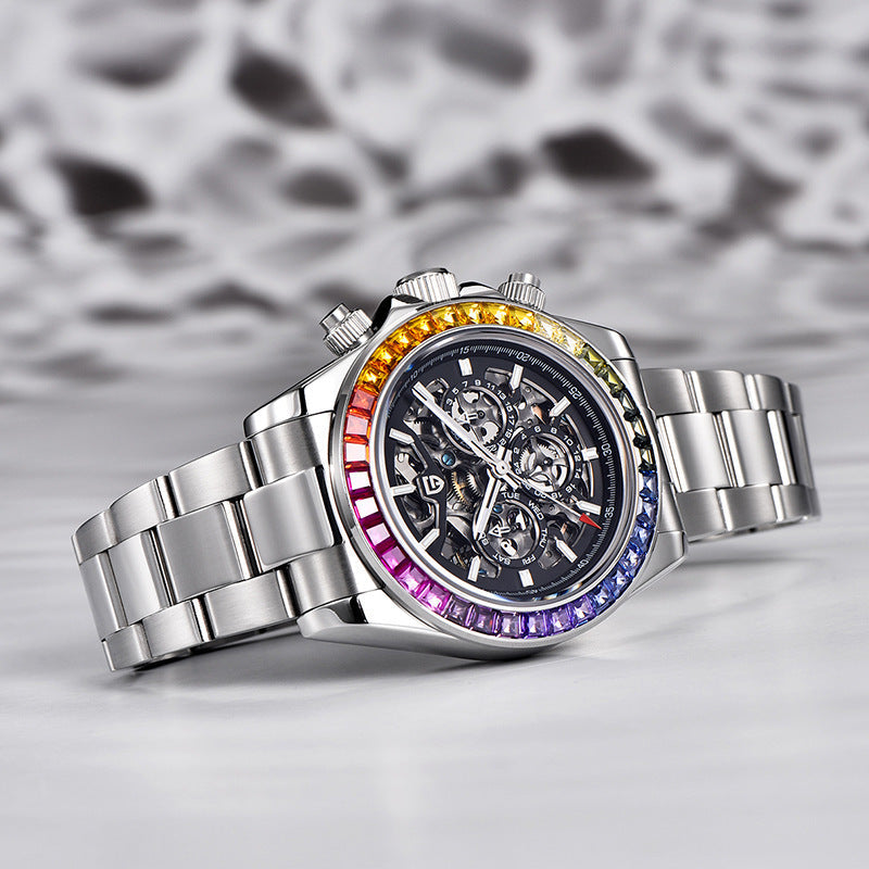 PAGANI DESIGN men's multi-functional watch with detailed dial and multiple subdials