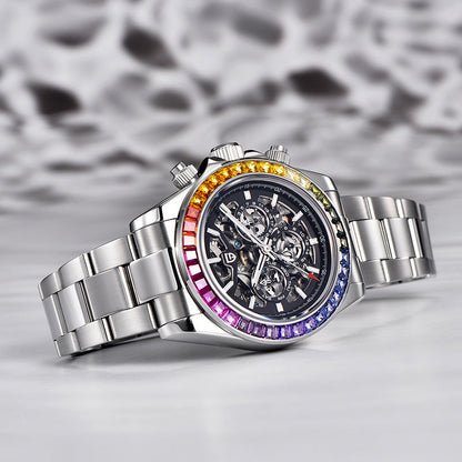PAGANI DESIGN men's multi-functional watch with detailed dial and multiple subdials