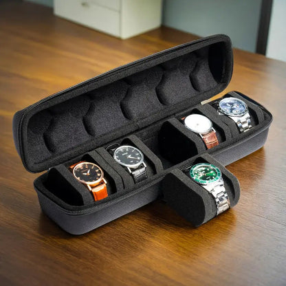 Smart watch storage box with multiple card slots, compact organizer design