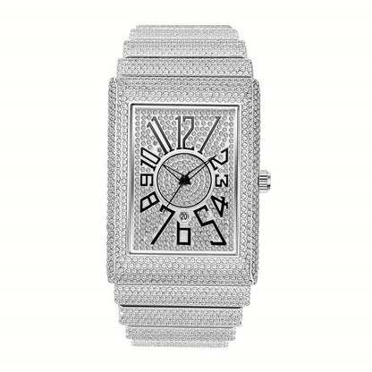 Men's Super Starry Square watch with diamond-embedded dial and square case