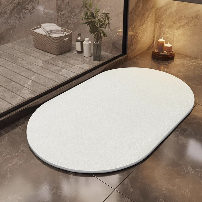 Water-absorbent non-slip quick-drying entryway doormat in textured gray design