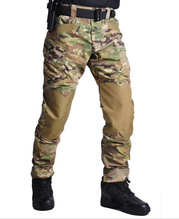 Quartermaster camouflage tactical pants with utility pockets and rugged field-ready design