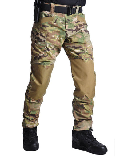 Quartermaster camouflage tactical pants with utility pockets and rugged field-ready design