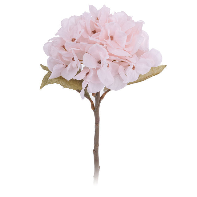 Artificial hydrangea flower branch in autumn colors for home and wedding decor