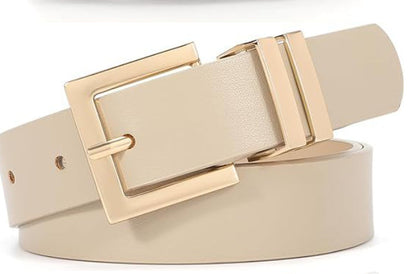 Slim versatile belt for jeans and dresses, featuring a trendy, luxurious, stylish design by My Store